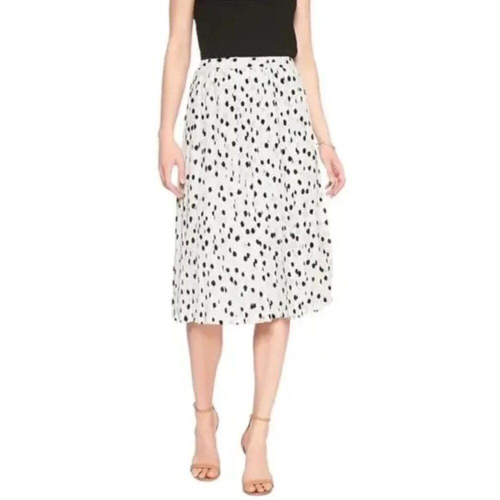 Banana Republic pleated Dalmatian print midi skirt